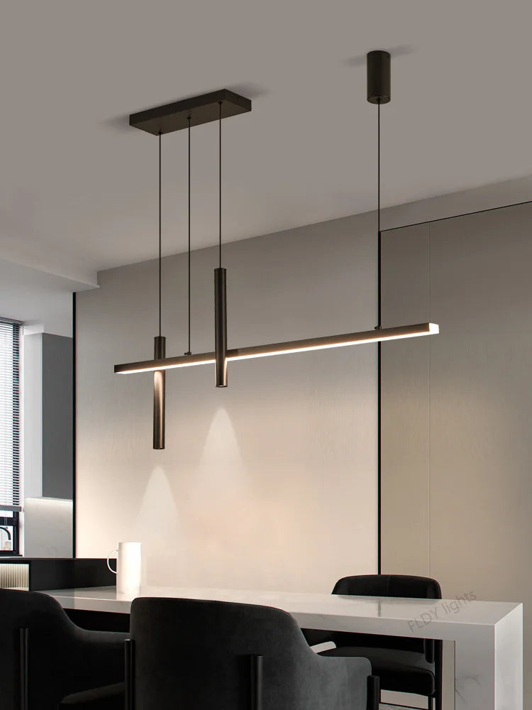 Axyaa Black LED Pendant Lights for Kitchen Dining and Living Room