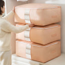 Axyaa Quilt Clothes Storage Box: Foldable, Dust Proof, Non-Woven Organizer