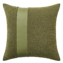 Faux Leather Textured Accent Pillow Cover in 9 Colors by Axyaa