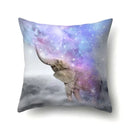 Axyaa Elephant Pattern Polyester Cushion Cover 45x45cm Home Decor Square Pillowcase