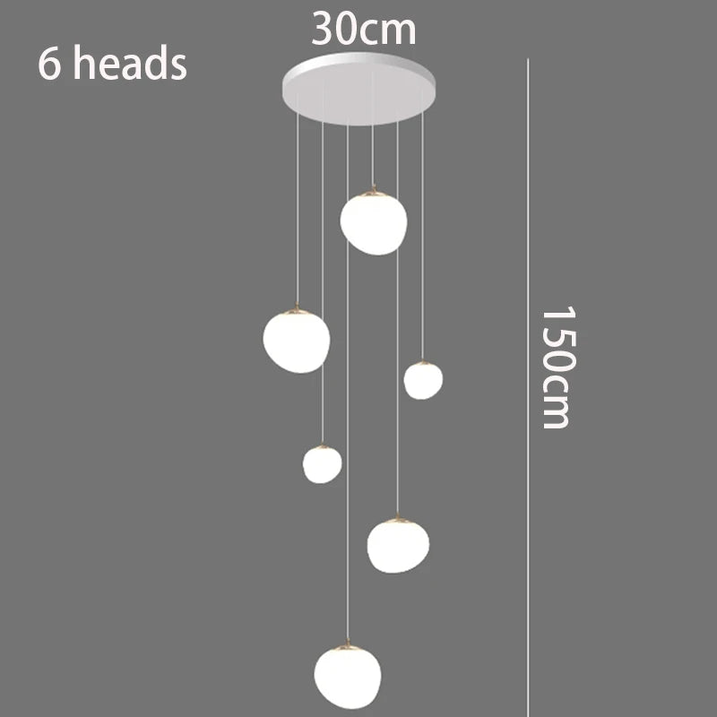 Axyaa Staircase Chandeliers Pendant Light Lamps, Modern Home Decor LED Lights for Living Room