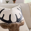 Axyaa Christmas Embroidered Velvet Throw Pillowcase - Festive Sofa Decor Covers
