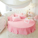 Axyaa Coral Velvet Round Bed Sheet 200-220cm Diameter, Flannel, Winter