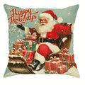 Axyaa Christmas Pillowcase: Santa Claus Fawn Pattern, Home Room Sofa Cushion Cover
