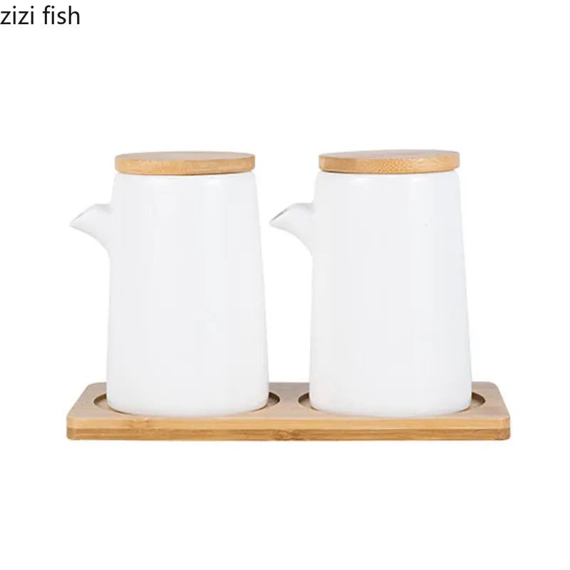 Axya Ceramic Soy Sauce Bottle Vinegar Pot Kitchen Storage Container