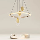 Axyaa Minimalist LED Ceiling Chandelier for Modern Living Room Decor