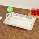 Axyaa Metal Mirror Dessert Tray, Elegant Home Decoration & Kitchen Ornament