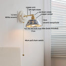 Axyaa Glass Ceramic LED Wall Lamp Modern Nordic Kitchen Stair Light