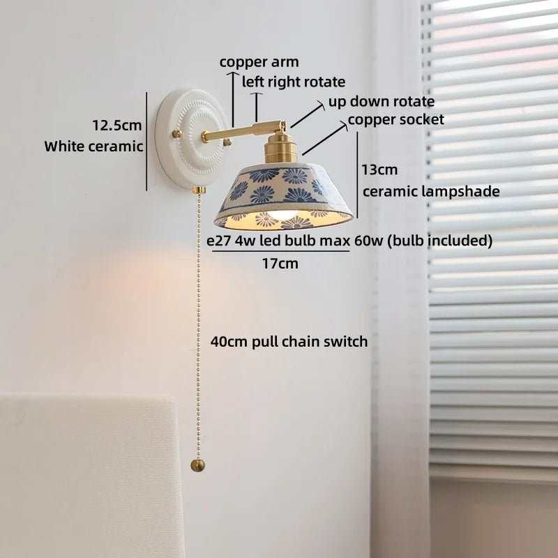 Axyaa White Glass LED Wall Lamp Modern Nordic Style