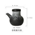 Axyaa Ceramic Oil Jar with Lid for Kitchen, Small Oil Bottle for Soy Sauce & Vinegar