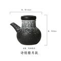 Axyaa Ceramic Oil Bottle with Lid - Small Kitchen Soy Sauce Vinegar Jar