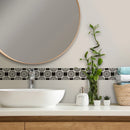 Axyaa Geometric Wallpaper Borders: Waterproof, DIY Home Decor for Bathroom, Kitchen