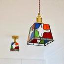 Axyaa Colorful Glass LED Pendant Lamp Retro Gold Brass Modern Nordic Hanging Light