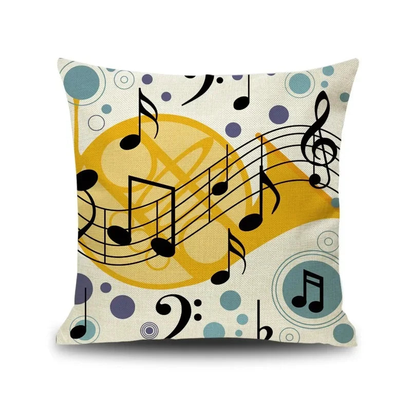 Axyaa Piano Key Notes Pillowcase - Home/Office Sofa Decor