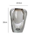 Axyaa Transparent Glass Vase: Thickened Hydroponic Artistic Flower Vessel Home Décor Craft