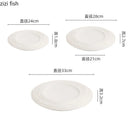 Axyaa Matte Wave Ceramic Dessert Plate Set - Molecular Cuisine Tableware