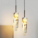 Axyaa Bulgari Stone Chandelier LED Pendant Lights for Dining Room Kitchen Home Decor