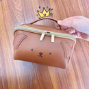 Axyaa Cute Bear Makeup Bag with Multi-Compartment Storage
