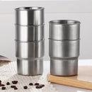 Axyaa Stainless Steel Crimped Mug: Portable Frosted Water Cup