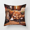 Axyaa Animals Polyester Cushion Cover for Home Sofa Decor - Farm Life Views Pillowcase