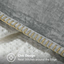 Axyaa Grey Chenille Velvet Cushion Cover 50x50cm Luxury Decor Throw Pillow Case