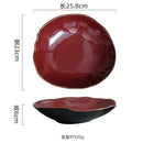 Axyaa Flame-Killed Ceramic Irregular Plate Restaurant Sushi Salad Pasta Molecular Cuisine Tableware