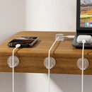 Axyaa USB Cable Clips: Transparent Self-adhesive Cable Organizer for Home and Desktop