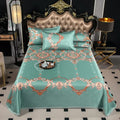 Axyaa Ice Silk Printed Naked Sleeping Mat Set, 230x250cm