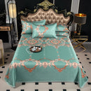 Axyaa Ice Silk Printed Naked Sleeping Mat Set, 230x250cm