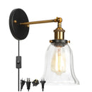 Axyaa Industrial Glass Wall Sconce Art Light for Stair, Foyer, Bedroom & Dining Room