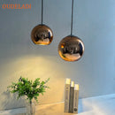 Axya Plated Glass Ball Pendant Lights for Home Decor