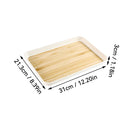 Axyaa Large Capacity Rectangular Plastic Storage Tray: Food, Tea, Dessert, Fruit Organizer