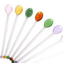 Axyaa Glass Dinnerware Spoon Set - Long Handle Kitchen Accessories