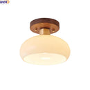 Axyaa Walnut Copper LED Ceiling Lights Modern Home Lighting
