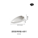 Axyaa White Ceramic Vegetable Fish Plates High-End Artistic Dinnerware