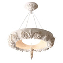 Axyaa Cream Style Carved White Pendant Light for Living, Dining, Bedroom