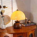 Mushroom Wooden Table Lamps with LED Glass Lampshade for Axyaa Brand