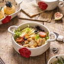Axya Rose Tableware Set: Amphora, Salad Bowl, Mugs, Plates, Steak, Sushi, Dessert, Fruit Dish