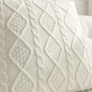 Axyaa Knitted Pillow Cover in Ivory White Red Blue Black Soft Diamond Plaid