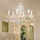 Axyaa French Crystal Chandelier: Romantic Light Luxury Design for Living Room and Dining Room