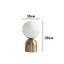 Axyaa Black Iron Glass Ball Table Lamps Nordic Bedroom Lighting