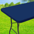 Axyaa Stretch Washable Patio Table Cover Waterproof Outdoor Tablecloth