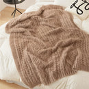 Axyaa Solid Color Knitted Blanket for Living Room, Bedroom, Office - Simple and Elegant