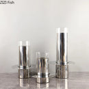 Stainless Steel Glass Vase for Artificial Flowers by Axyaa
