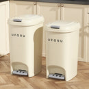 Axyaa Double Pedal Trash Can with Lid - Creative, Large Capacity for Kitchen, Bathroom
