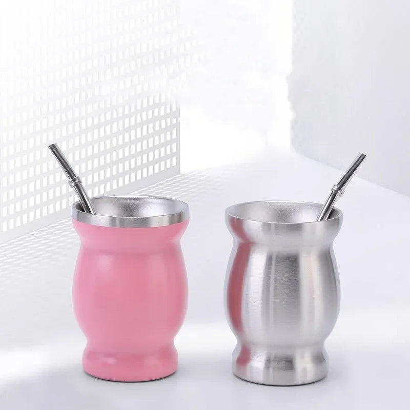 Axyaa 240ml Yerba Mate Stainless Steel Insulated Cup Set with Accessories