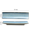 Axyaa Ceramic Sushi Plate Long Strip Plate Dim Sum Dish Molecular Cuisine Tableware