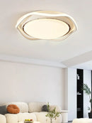 Axyaa Smart LED Ceiling Fan Light: Modern Round Design, Bedroom, Bladeless