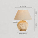 Axyaa Ceramic Table Lamp - Modern Wabi Sabi Design for Living Room, Bedroom, Office