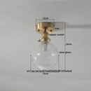 Axyaa Nordic LED Ceiling Light Clear Glass Copper Ceiling Lamp